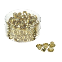 Металлический ободок (люверс), длина ножки 4,6 мм, диаметр ножки 4,8 мм, 200 шт.