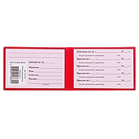 Пропуск красный STAFF 65х98мм 129143