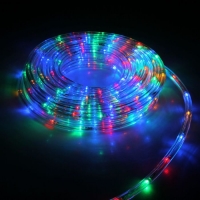 LED шнур 10 мм, круглый, 20 м, чейзинг, 2W-LED/м-24-220V, с контр. 8р, МУЛЬТИ