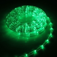LED шнур 10 мм, круглый, 20 м, чейзинг, 2W-LED/м-24-220V, с контр. 8р, ЗЕЛЕНЫЙ