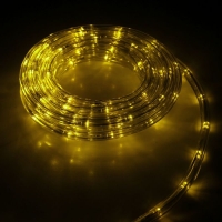 LED шнур 10 мм, круглый, 20 м, чейзинг, 2W-LED/м-24-220V, с контр. 8р, ЖЕЛТЫЙ