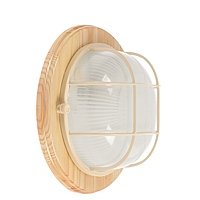 Светильник НБО 03-60-012 УХЛ4, 60 Вт, Е27, 220 В, IP54, ∅220, с решеткой, цвет клён