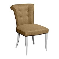 Стул «Венеция», ткань рогожка китон, опоры белые, цвет охра