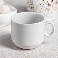Чашка кофейная 100 мл, "Мокко", цвет белый