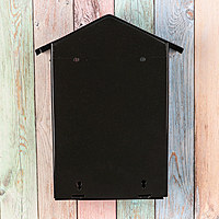 Ящик почтовый «Домик», вертикальный, с замком, чёрный