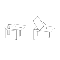 Кухонный стол, 800(1600) × 900 × 772(756) мм, цвет белый