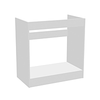 Стол под накладную мойку, 800 × 462 × 820 мм, цвет белый / венге