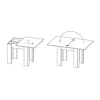 Кухонный стол, 800(1200) × 600 / 800 × 772(756) мм, цвет белёный дуб/венге