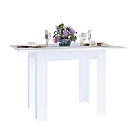 Кухонный стол, 800(1200) × 600 / 800 × 772(756) мм, цвет белый