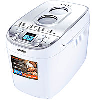 Хлебопечка Centek CT-1415, 860 Вт, 15 программ, LCD дисплей, выбор цвета корочки, белая