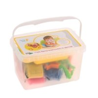 Тесто-пластилин, 12 цветов, 6 формочек + скалка