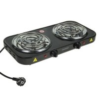 Электроплитка ENERGY EN-904В, 1000 Вт + 1000 Вт, нагревательный тен, 2 конфорки 140 мм