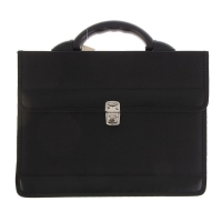 Портфель деловой ткань 350*260*10 мм Канцбург 1С111 "Приморск" черный