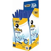Ручка шариковая BIC Cristal Soft, узел 1.2 мм, чернила синие