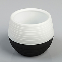 Кашпо "Дуэт",  0,5л, цвет чёрно-белый