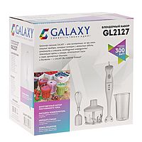 Блендерный набор Galaxy GL 2127, 300 Вт, 0.5 л, 1 скорость, белый