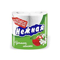 Туалетная бумага «Нежная Арома яблоко», 2 слоя, 4 рулона