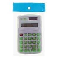 Калькулятор карманный с цветными кнопками, 8-разрядный, работает от батарейки, микс