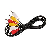 Кабель аудио/видео Ritmix RCC-076, 3хRCA(m)-3xRCA(m), 1.5 м, черный
