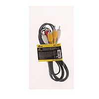 Кабель аудио/видео Ritmix RCC-076, 3хRCA(m)-3xRCA(m), 1.5 м, черный