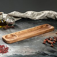 Блюдо для подачи шашлыка, 40х10 см, массив дуба