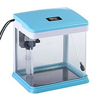 Аквариум SeaStar HX-180F (в комплекте LED-лампа, топ-фильтр), полезный объём 3,5 л, синий с белым 3953842