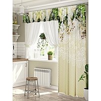 Комплект штор Ажур штора (147х267 см), тюль (294х160 см), габардин, пэ 100%