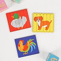 Головоломка. Собери 6 картинок. "Ферма"