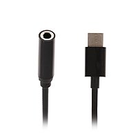 Переходник LuazON, с разъема Type-C на Jack 3.5, чёрный