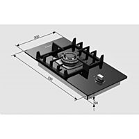 Варочная поверхность Gefest 2001, 1 конфорка, газовая, чёрная