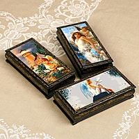 Пенал - купюрник «Ангелочки», лаковая миниатюра, 8,5х17 см, микс