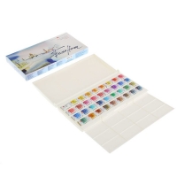 Акварель художественная набор в кюветах 36 цвета х 2.5 мл ЗХК Белые ночи 1942258