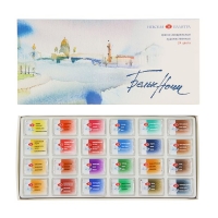 Акварель художественная набор в кюветах 24 цвета х 2.5 мл ЗХК Белые ночи 1941061