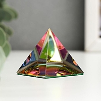 Сувенир стекло "Пирамида голография" 4х4х4 см