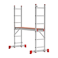 Лестница - помост "Вихрь" ЛПА 3-У, рабочая высота 2.5 м, алюминиевая универсальная