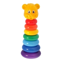 Пирамидка 7 колец "Мишка"