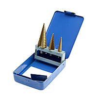 Набор сверл ступенчатых TUNDRA, HSS, TiN, трехгр. хвост., 4-12 мм, 4-20 мм, 4-32 мм, 3 шт.