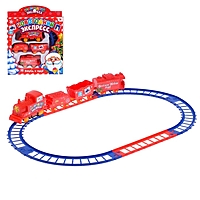 Железная дорога "Новогодний экспресс", работает от батареек, №Sl-02408