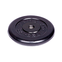 Диск обрезиненный d=31 мм, цвет чёрный, 5 кг