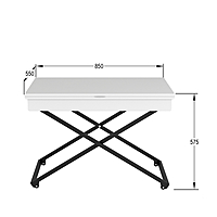 Стол трансформируемый «Андрэ Loft», 850 (1102) × 550 (850) × 560 (704) мм, цвет белый