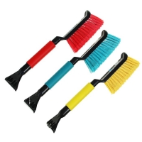 Щетка cо скребком "Black&Blue" ВВ1004, поролоновая ручка, 42см  МИКС