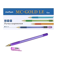 Ручка шариковая MunHwa MC Gold LE, узел 0.5 мм, чернила синие, резиновый упор, корпус микс