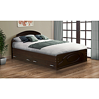Кровать двойная с ящиками «Венеция 2», 1600 × 2000 мм, цвет венге