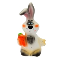 Копилка "Кролик с морковкой" микс
