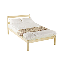 Двуспальная кровать, одноярусная, 140 × 200 см, цвет сосна