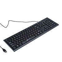 Клавиатура Oklick 120M, проводная, мембранная, 104 клавиши, USB, чёрная