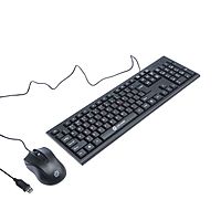 Комплект клавиатура и мышь Oklick 620M, проводной, мембранный, 1200 dpi, USB, черный