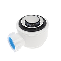 Сифон для душевого поддона "АНИ" E410CL, 1 1/2"х50/60, система "клик-клак", хром