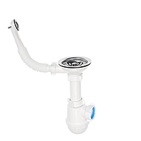 Сифон "АНИ" Грот A0142S, 3 1/2" х 40 мм, круглый, c гибким переливом