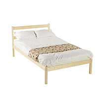 Двуспальная кровать, одноярусная, 160 × 200 см, цвет сосна